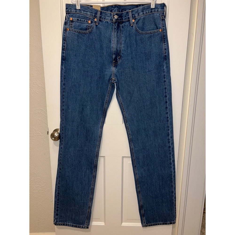 NEW Levis 505 Regular Fit Straight Leg Mens Jeans Blue Denim 38x38 04505-4891